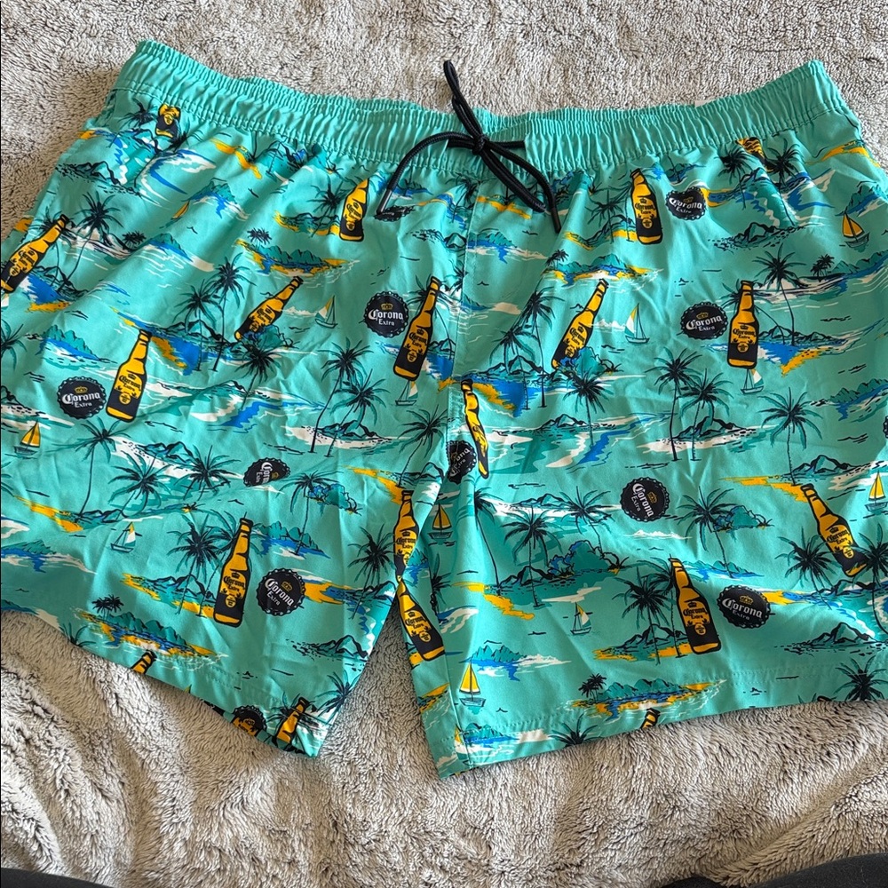 Corona Men's Aqua Tropical Board Shorts